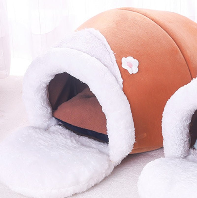 3 - In - 1 Cat and Dog Pet House Basin - Shaped Cave Soft Bed - My CTC Pet Store