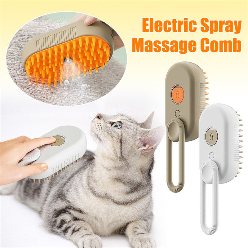 Cat Steam Brush Steamy Dog Brush 3 in 1 Electric Spray Cat Hair Brushes for Massage Pet Grooming Comb Hair Removal Combs Pet Products - My CTC Pet Store