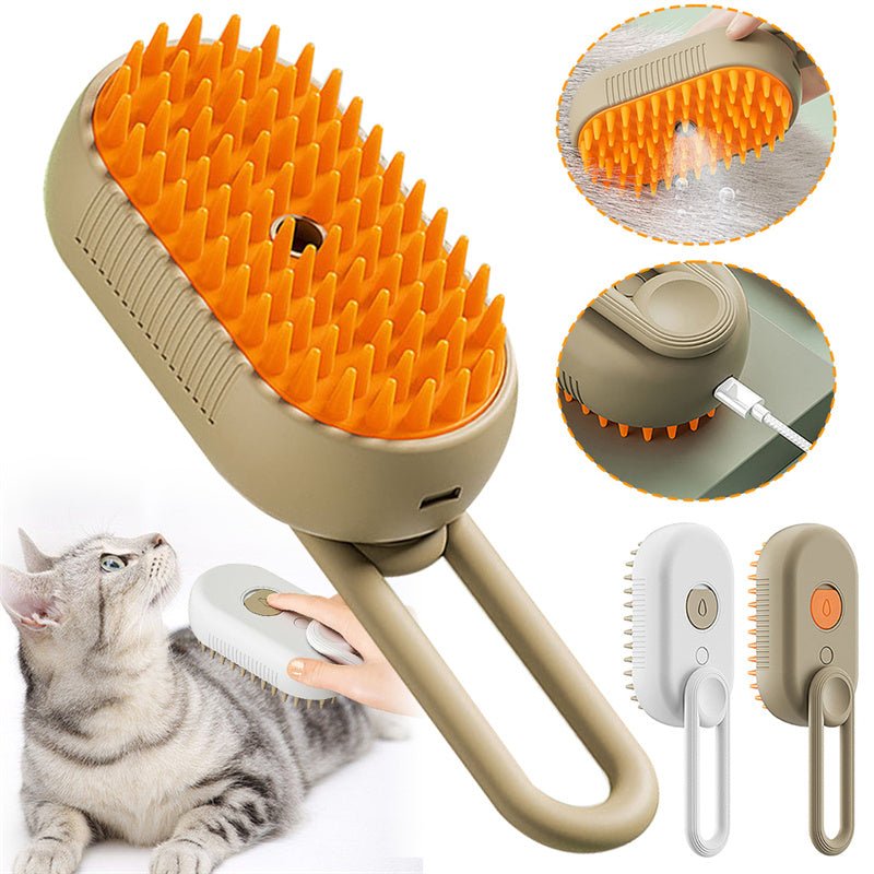 Cat Steam Brush Steamy Dog Brush 3 in 1 Electric Spray Cat Hair Brushes for Massage Pet Grooming Comb Hair Removal Combs Pet Products - My CTC Pet Store