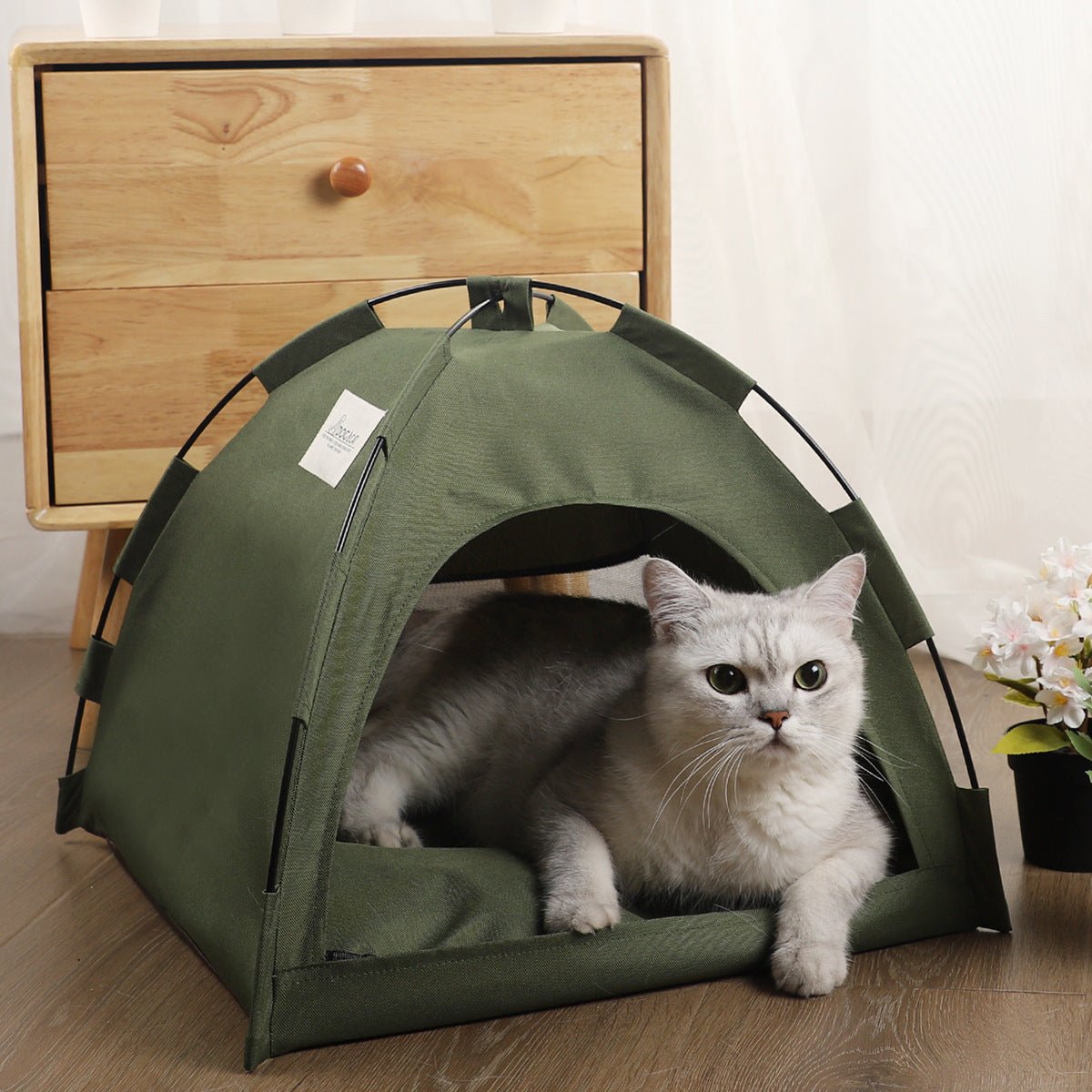 Cat Tent Cooling Mat Dog House Pet Sofa Camping Dog Bed With Cushion - My CTC Pet Store