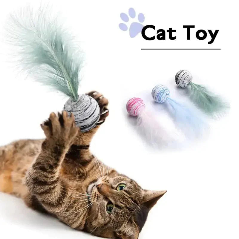 Cat Toy Feather Ball - My CTC Pet Store