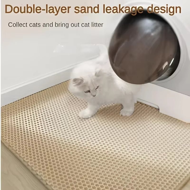 Cats Litter Mat Double Layer EVA Cat Litter Pad Large Hole Anti - Slip Sand Bowl Filter Mat Sandbox Mat for Cat Cats Accessories - My CTC Pet Store