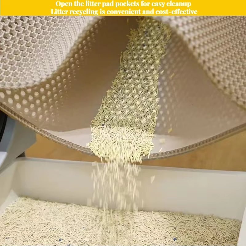 Cats Litter Mat Double Layer EVA Cat Litter Pad Large Hole Anti - Slip Sand Bowl Filter Mat Sandbox Mat for Cat Cats Accessories - My CTC Pet Store