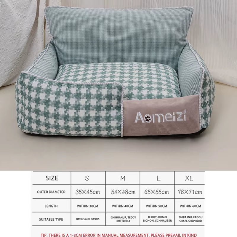 Dog Beds Warm Sleeping Cotton Puppy Bed Washable Detachable Oxford Cloth Kennel Cat Nest Bottom Waterproof Small Cat&Dog Nest - My CTC Pet Store