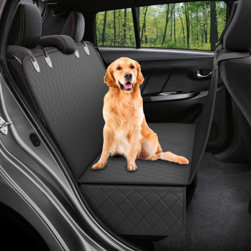Dog Car Seat Cover View Mesh Pet Carrier Hammock Safety Protector Car Rear Back Seat Mat with Zipper and Pocket for Travel - My CTC Pet Store
