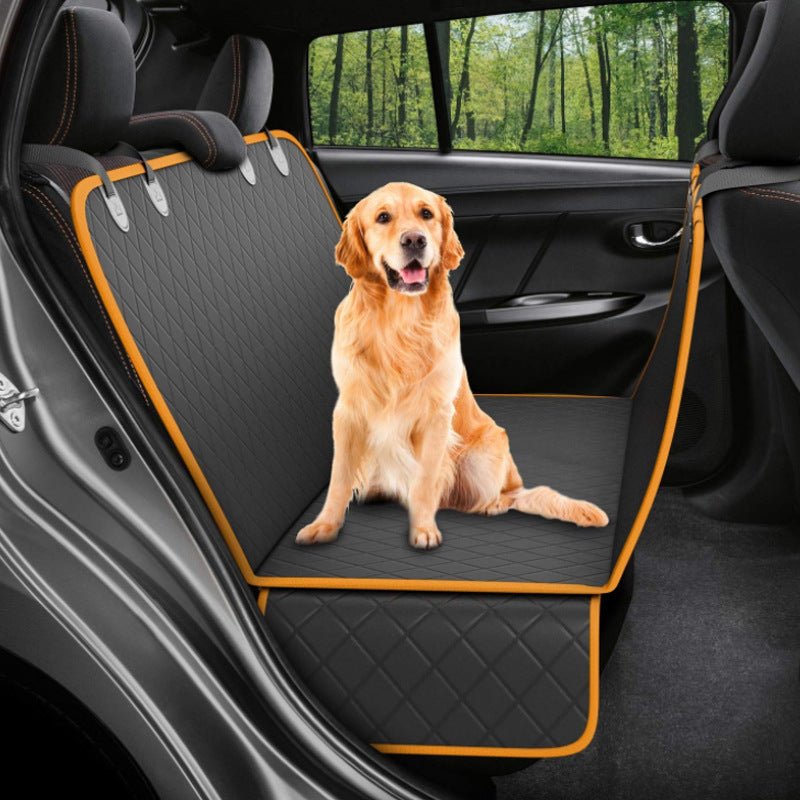 Dog Car Seat Cover View Mesh Pet Carrier Hammock Safety Protector Car Rear Back Seat Mat with Zipper and Pocket for Travel