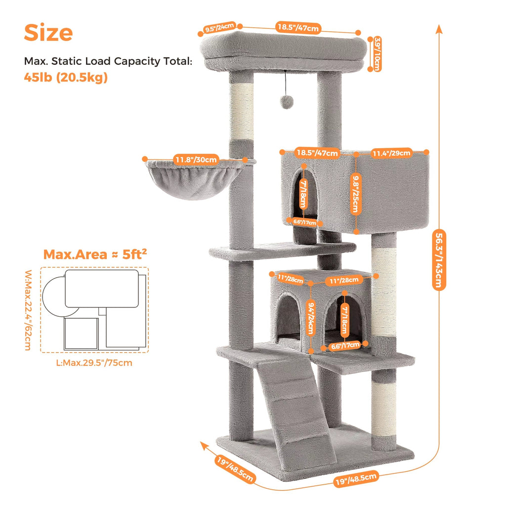 Free Shipping Multi - Level Cat Tree for Cats with Cozy Perches Stable Cat Climbing Frame Cat Scratch Board Toys Cat Furniture - My CTC Pet Store