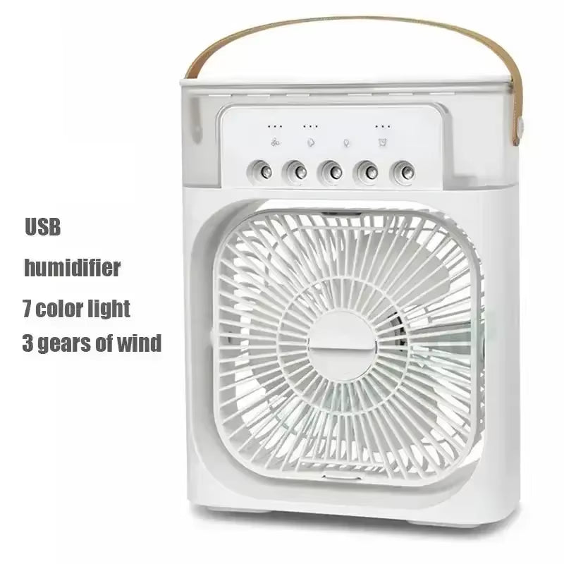 3-in-1 Portable Fan Air Conditioner & Humidifier with LED Night Light
