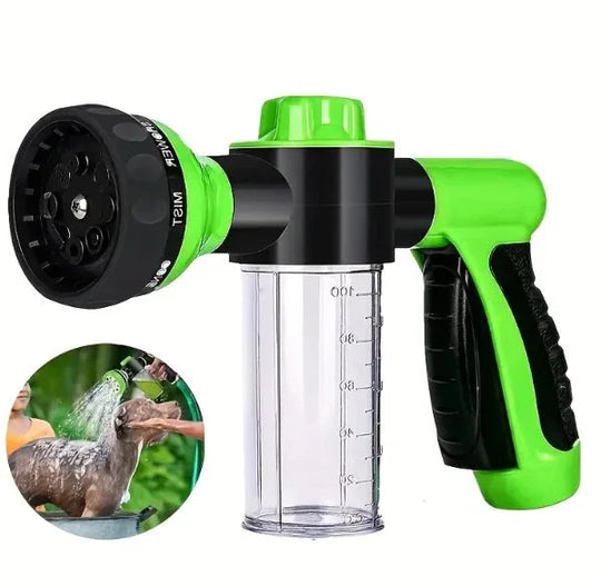 2-in-1 Pet Grooming Combo: High-Pressure Shower Sprayer with Brush and Comb