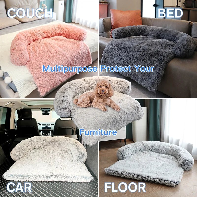 Removable Plush Pet Large Dog Bed Sofa House Mat Kennel Winter Warm Cat Pad Washable Calming Cushion Blanket Cover Nest Car New - My CTC Pet Store