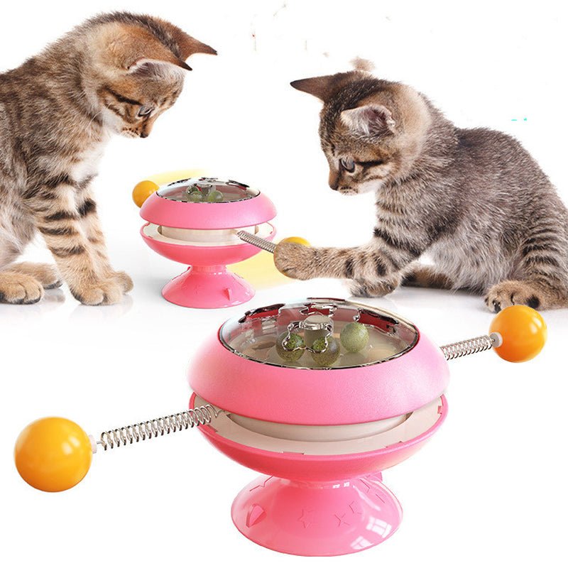 Rotatable Cat Toys Supplies with Catnip Interactive Training Toys for Cats Kitten Cat Accessories Pet Products - My CTC Pet Store
