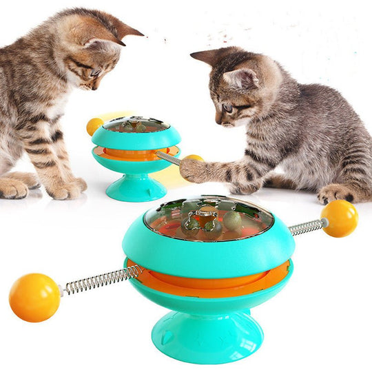 Rotatable Interactive Cat Toys with Catnip for Training and Enrichment