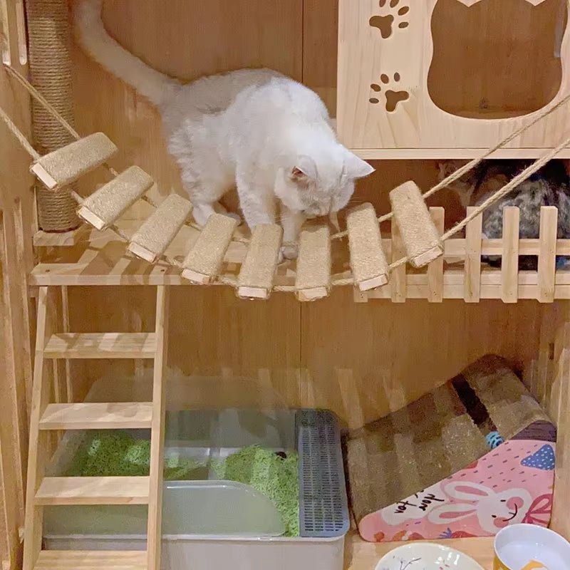 Various Sizes Cat Bridge Use for Cat Cage Sisal Rope Cat Ladder Pet Furniture Cat Step Scratcher Post Kitten Toys Cat Tree Tower - My CTC Pet Store
